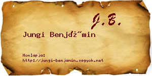 Jungi Benjámin névjegykártya